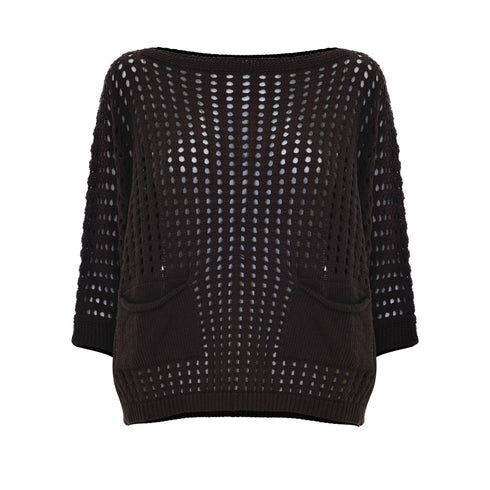 Kocca Maglia Maglia Donna forata con maniche 3/4 XS P25 - KOCCAMIRABELLE - 30372 - XS - Francavilla Moda